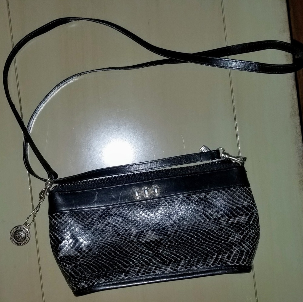 Brighton One World Python Snakeskin Crossbody Bag - image 1